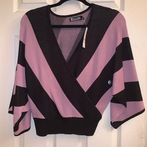 New York & co dark and light purple blouse